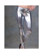 Leggings in raso grigio