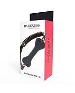 Bavaglio in Silicone Scuro - Nero Lucido.
