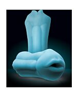 Firefly bj masturbatore bocca in silicone - blu