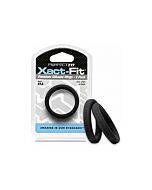 Confezione da 2 anelli in silicone Xact-fit 14,4 cm - nero