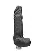 Pene realistico con vibrazione di 23 cm - nero
