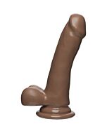 Pene realistico delgado firmskyn 16.51 cm - marrón