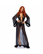 Leg avenue peignoir e perizoma nero taglia unica