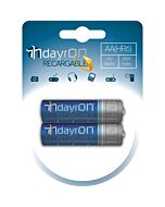 Pila recargable hr06 1,2v 2000ma dayron pack 2