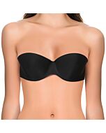 Set di 3 pezzi Reggiseno senza spalline autoadesivo invisibile - Nero