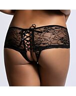 Mutande in pizzo floreale lingerie Queen con spacco sul retro p / e