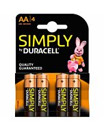 Duracell basic pila alcalina aa lr6 blister * 4