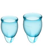 Satisfyer feel fiducioso kit copa mestruale azul claro 15 + 20ml