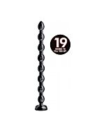 Dildo con perline 58x7,6cm - negro