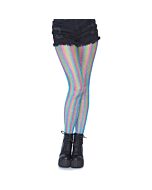 Collant fantasia lurex arcobaleno - blu
