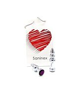 Spina Saninex in metallo con diamante commesso 3d