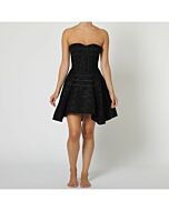 Corsetto con gonna adolescente nera