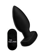 Plug anal smooth con vibración control remoto - negro