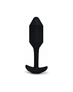 Plug anale in silicone avvolgente con vibrazione 12 cm - nero