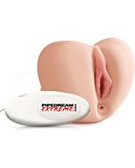 Vagina e ano con vibrazione Extreme toyz