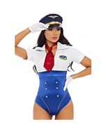 Costume da pilota sexy in controllo - blu