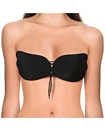 Reggiseno senza spalline autoadesivo semplice invisibile - colore nero