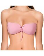 Reggiseno senza spalline autoadesivo dritto liscio invisibile - rosa