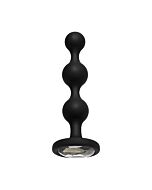 Booty bling - plug anale in silicone con perla - argento