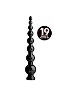 Dildo con perline 58x10cm - negro