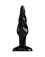 Butt plug - arrotondato - 7,5 cm - negro