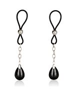 Pendenti in cristallo nero per capezzoli