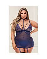 Baci minivestido con tanga - azul marino