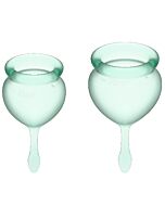 Satisfyer feel good kit copa mestruale verde chiaro 15 + 20ml