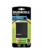 Caricabatterie rapido Duracell 45min. + 2xaa 1700mah + 2xaaa 750mah
