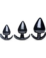 Set de plug anal , forma picas - negro