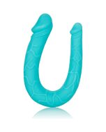 Doppio pene in silicone - turchese