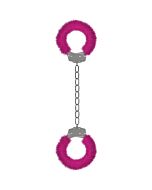 Polsini alla caviglia in peluche rosa a piacere