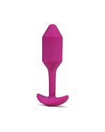 Plug anale in silicone avvolgente con vibrazione 12 cm - rosa