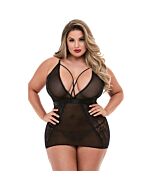 Mini abito con spalline profonde v - vestido v