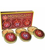 Monogamt ha impostato 3 candele da massaggio