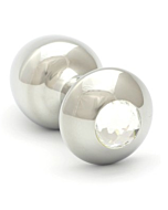 Rosebuds cristal swarovski plug anale acero 43 x 25mm trasparente