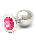 Boccioli di rosa swarovski acciaio anale 84 x 40 mm cristallo rosa