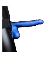 Arnese cavo con testicoli blu - 21 cm - Ouch