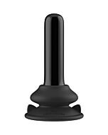 Vibratore con Ventosa e Telecomando: Black Glass Thumbéo