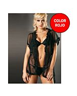 Microtulle Rosso: Vestaglia Seduzione