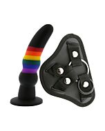 Dildo con cinturón Arcobaleno