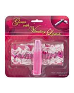 Giarrettiera con rossetto vibrante