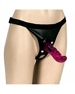 Imbracatura lucida con pene punto g rosa