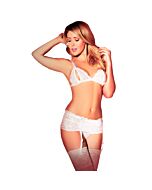 Kiss me sbirciare un fischio set di 3 pezzi bianco