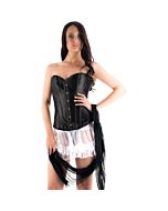Nuit caramello - set corsetto con perizoma abbinato + fazzoletto + tutù nero