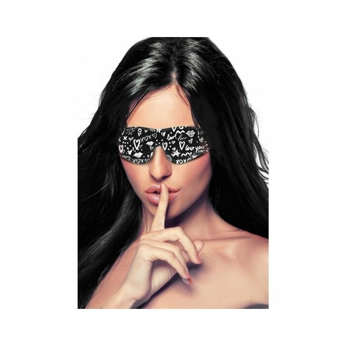 Bdsm love street art fasion mask - nero