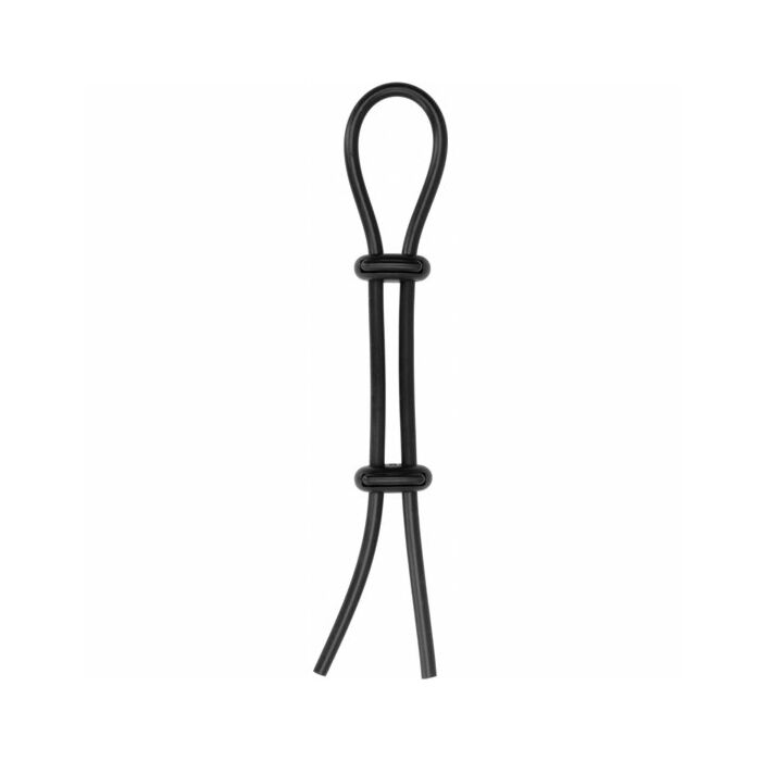 Doppio anello elastico in silicone - nero
