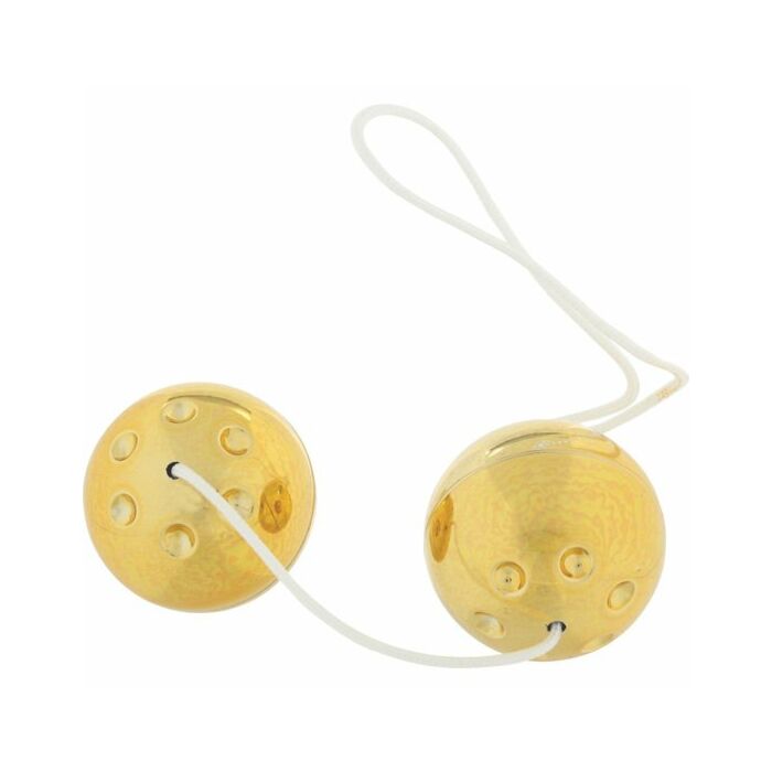 Sfere per stimolatore in metallo dorato - 2 pezzi