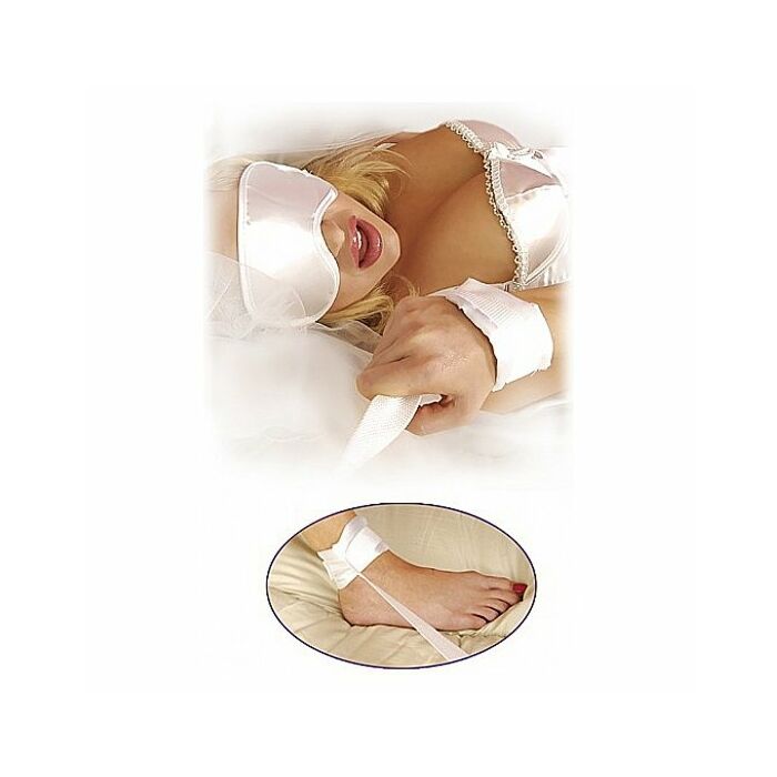 Cravatta kit fetish bianco satinato