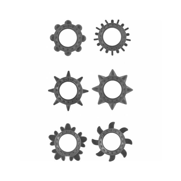 Set di anelli per pene cg - nero